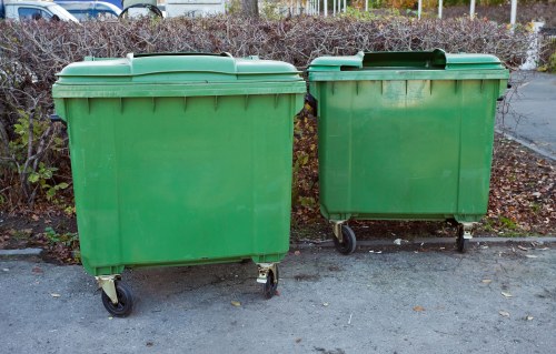 Satisfied homeowner with a clean garage post-clearance