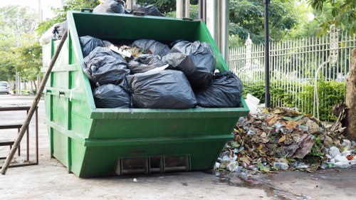 Recycling center handling furniture in Alperton